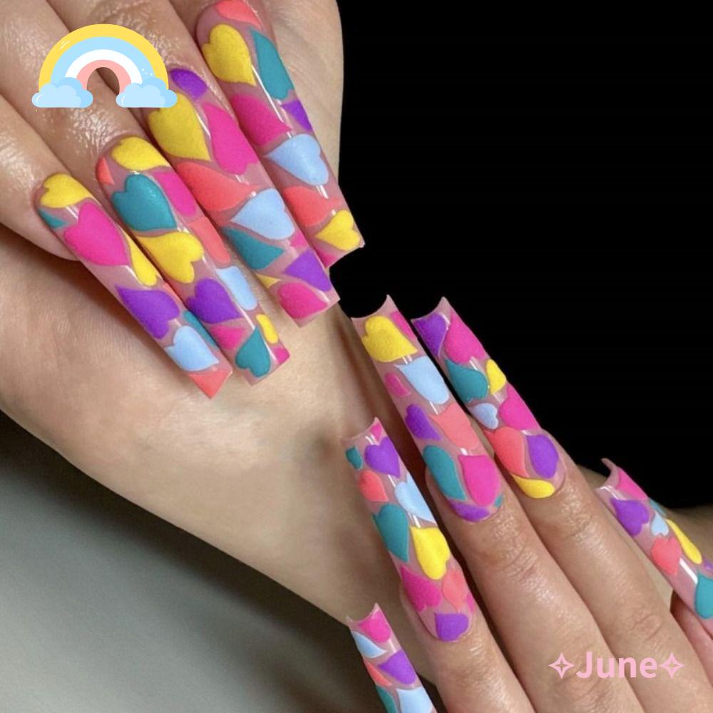 JUNE Bộ Móng Tay Giả Có Thể Tháo Rời DIY