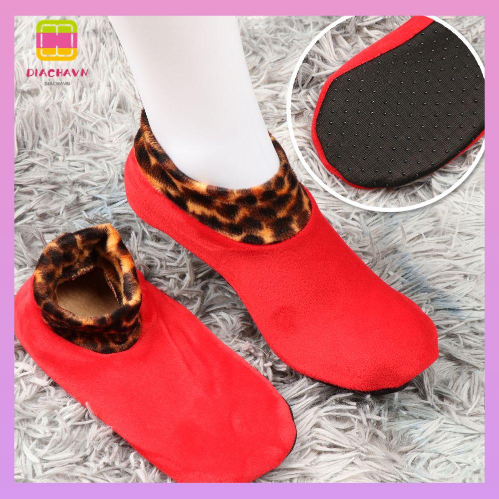 DIACHAVN Vớ Chống Trượt Họa Tiết Da Báo