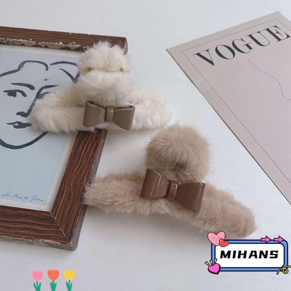 MIH Kẹp Tóc Càng Cua Vải Lông Thanh Lịch