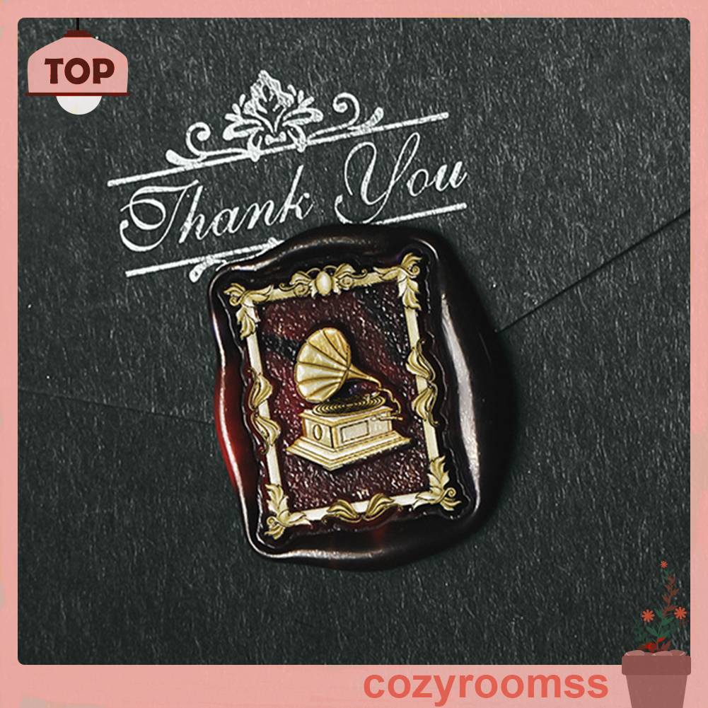 Đầu Tem Đóng Dấu Niêm Phong Thiệp Mời Đám Cưới DIY Phong Cách Retro