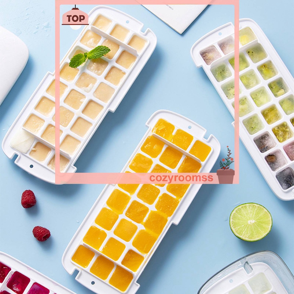 Khay Silicone Làm Đá Viên 24 / 48 Ô Chống Rò Rỉ