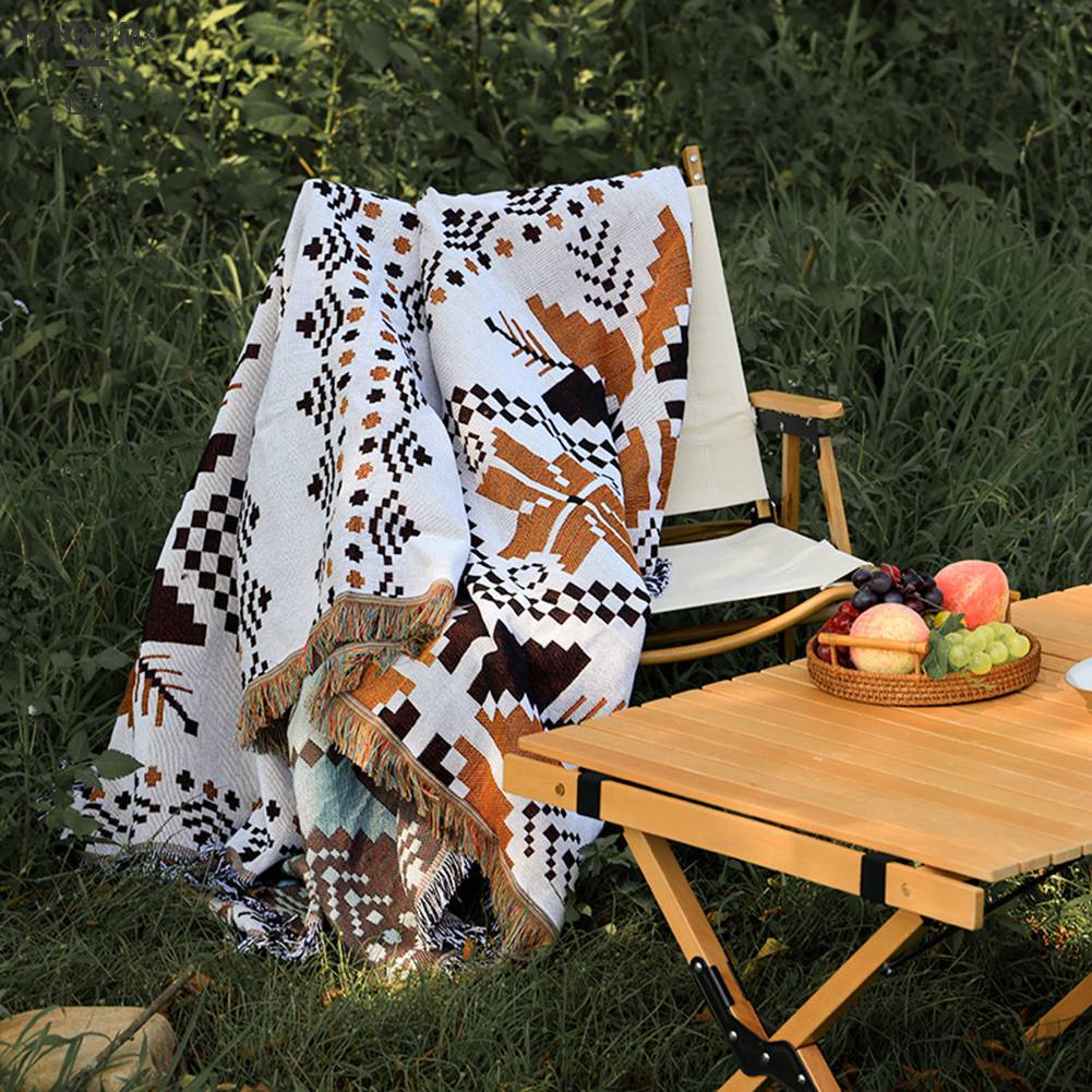 Thảm Trải Sofa Chống Ẩm Họa Tiết Thổ Cẩm Phong Cách Bohemian