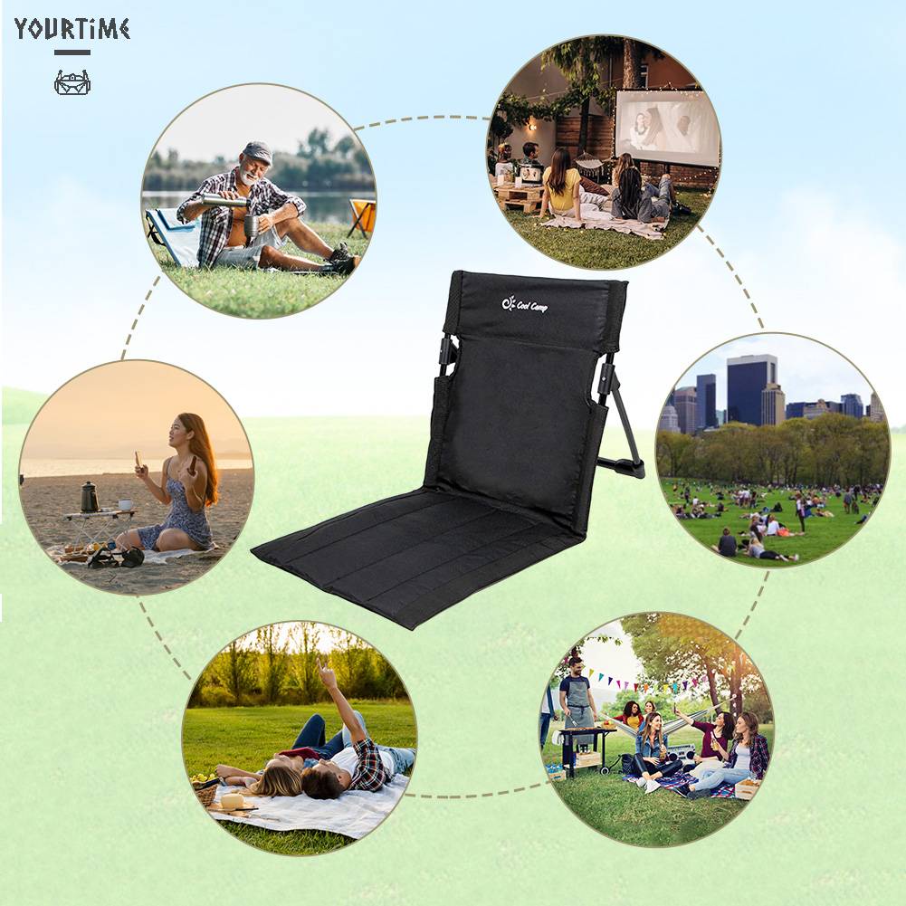 Đệm Tựa Lưng Cắm Trại Khung Hợp Kim Nhôm Có Thể Gấp Gọn Tiện Dụng