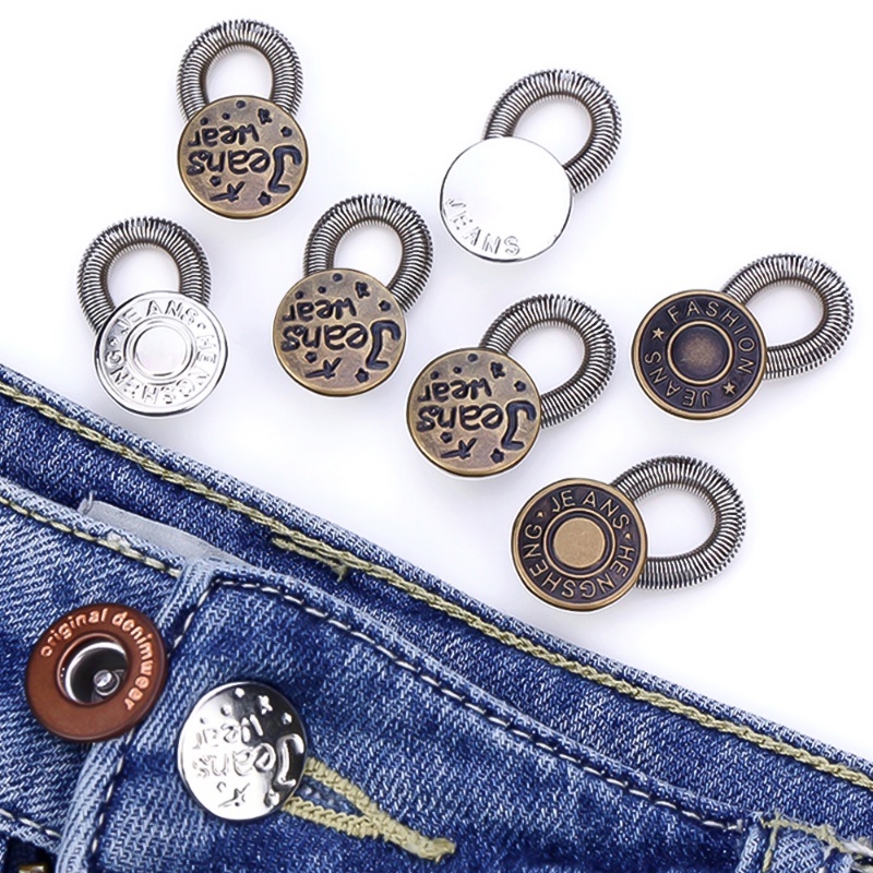 Khóa Kim Loại Nới Rộng Thắt Lưng Quần Jean Có Thể Điều Chỉnh Không Đường May DIY