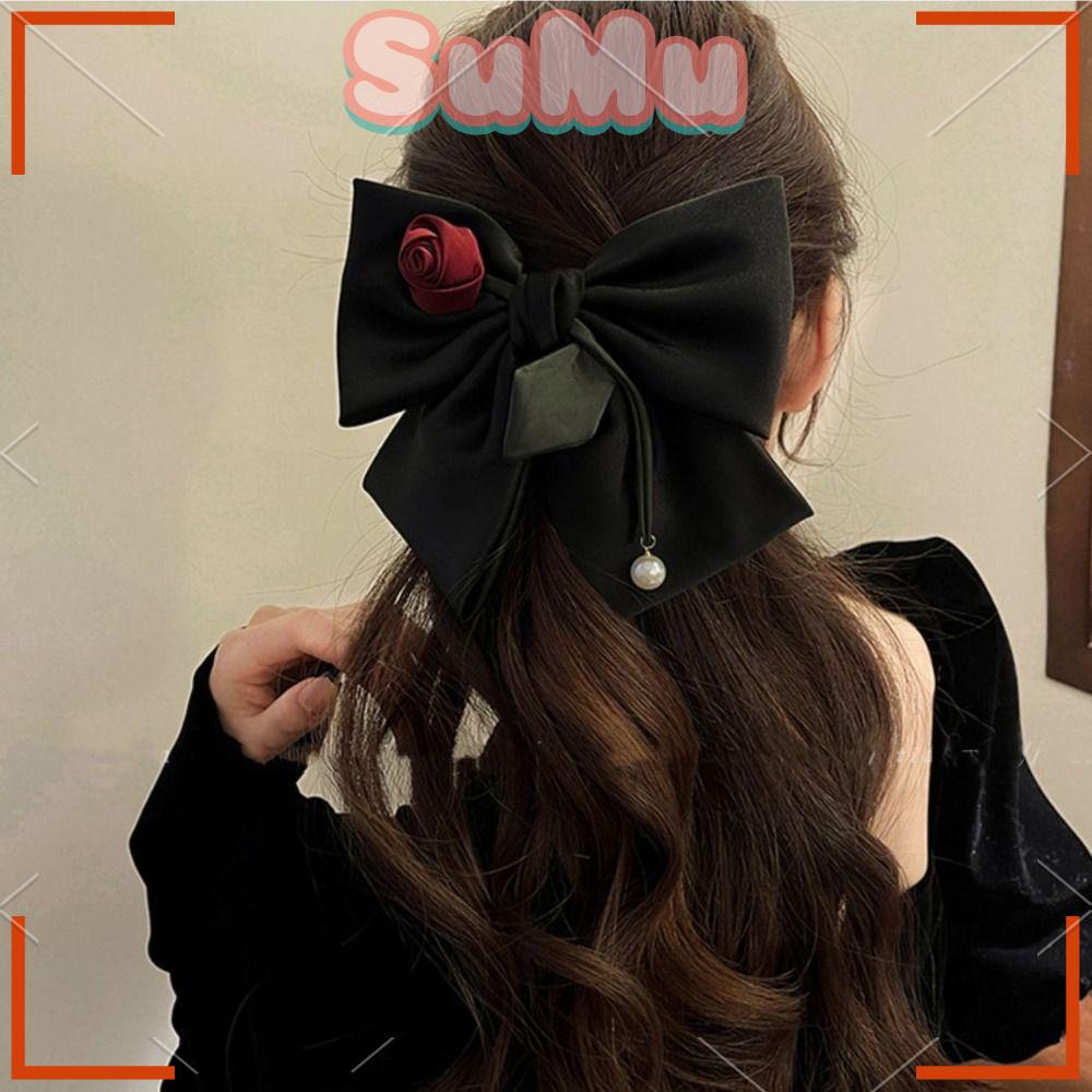 SUMU Kẹp Tóc Hoa Hồng Cao Cấp Cho Nữ