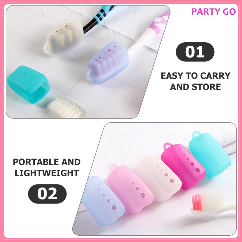 Bộ 5 Nắp Bảo Vệ Bàn Chải Đánh Răng Điện Mini Chống Bụi Tiện Dụng Khi Đi Du Lịch