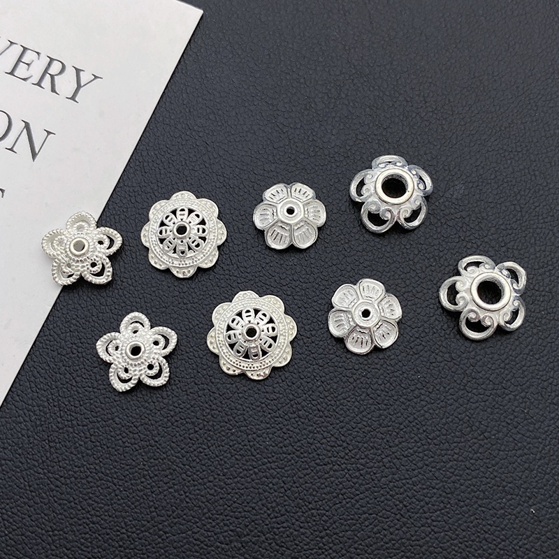 Giá Đỡ Hạt Xỏ Lỗ Bằng Bạc 925 Dùng Làm Trang Sức Thủ Công diy