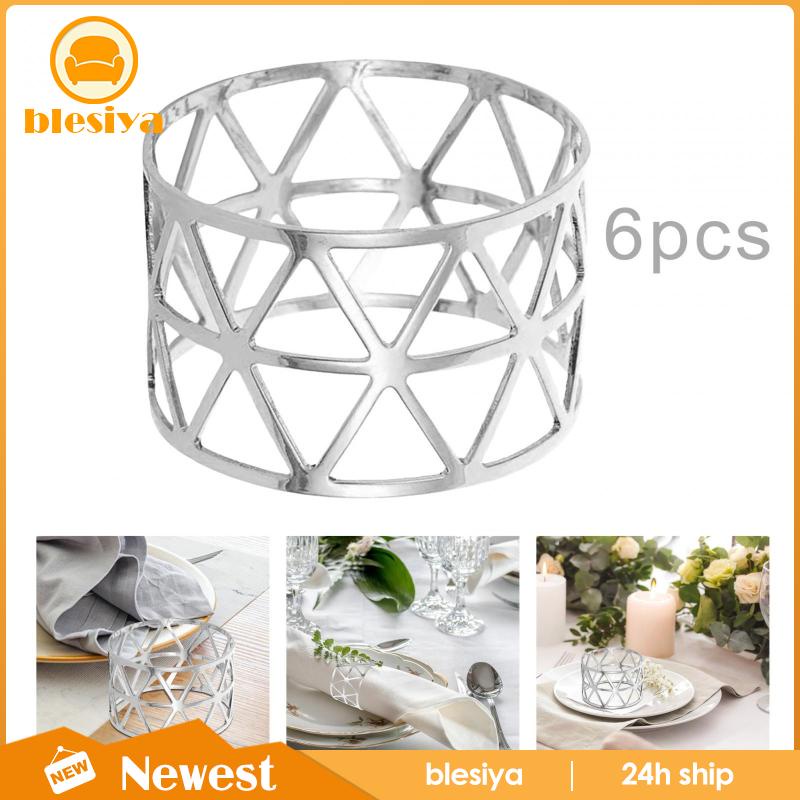 Set 6 Vòng Giữ Khăn Ăn Trang Trí Thời Trang Cho Tiệc Cưới