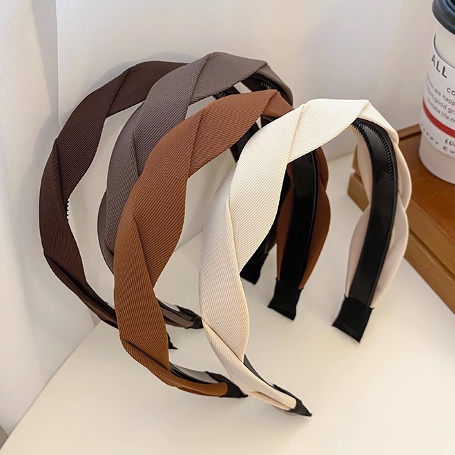 Băng Đô Cài Tóc Màu Cà Phê Phong Cách Hàn Quốc Thời Trang Mùa Hè Xinh Xắn