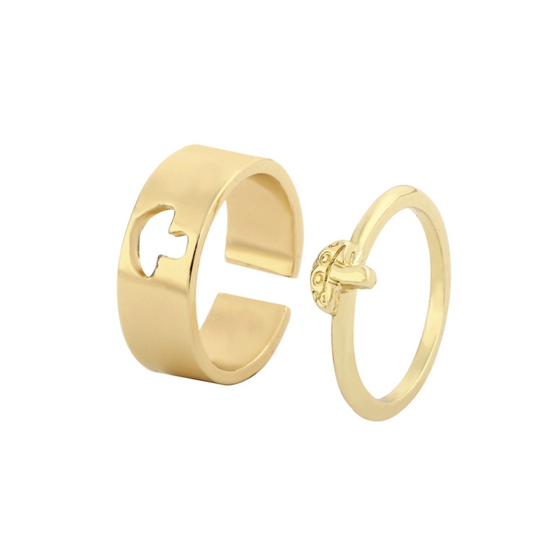 Ygt Set Nhẫn Hở Hình Cây Nấm Dễ Thương Phong Cách Punk Hip Hop Thời Trang Cho Nam Và Nữ