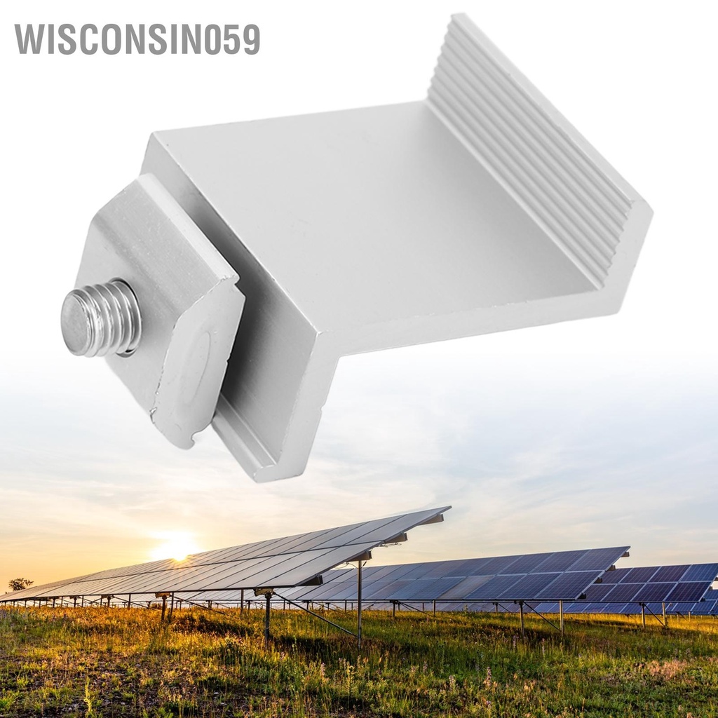 Wisconsin059 10 Chiếc PV Lượng Mặt Trời Cấp Kẹp Hợp Kim Nhôm Chống Nước Quang Điện Gắn Z Chân Đế