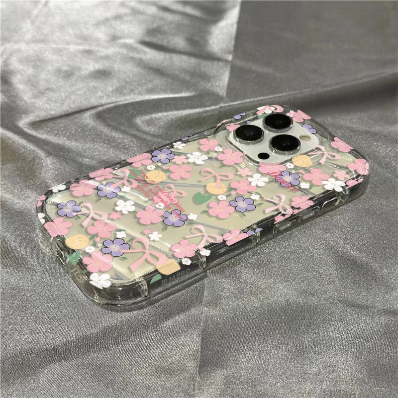 Ốp Điện Thoại Mềm Trong Suốt In Họa Tiết Hoa Hồng Dễ Thương Cho Iphone 14Promax 1312 / 11 7 / 8plus xr / sins NPAQ