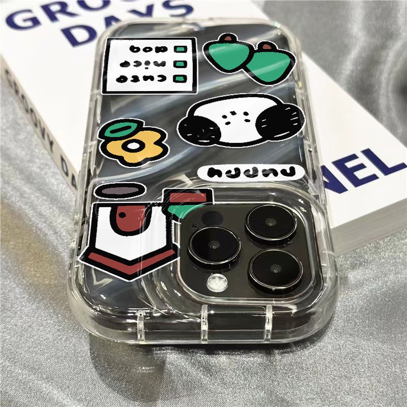 Ốp Điện Thoại Mềm Trong Suốt Họa Tiết Cún Và Cây Dễ Thương Cho iPhone14promax 1312 / 11 7 / 8plus xr / sins G90F