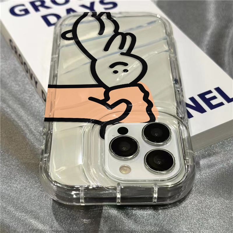 Ốp Điện Thoại Mềm Trong Suốt In Hình Thỏ Trắng Dễ Thương Cho Iphone 1312 14Promax 11 xr 7 8 ZAL8