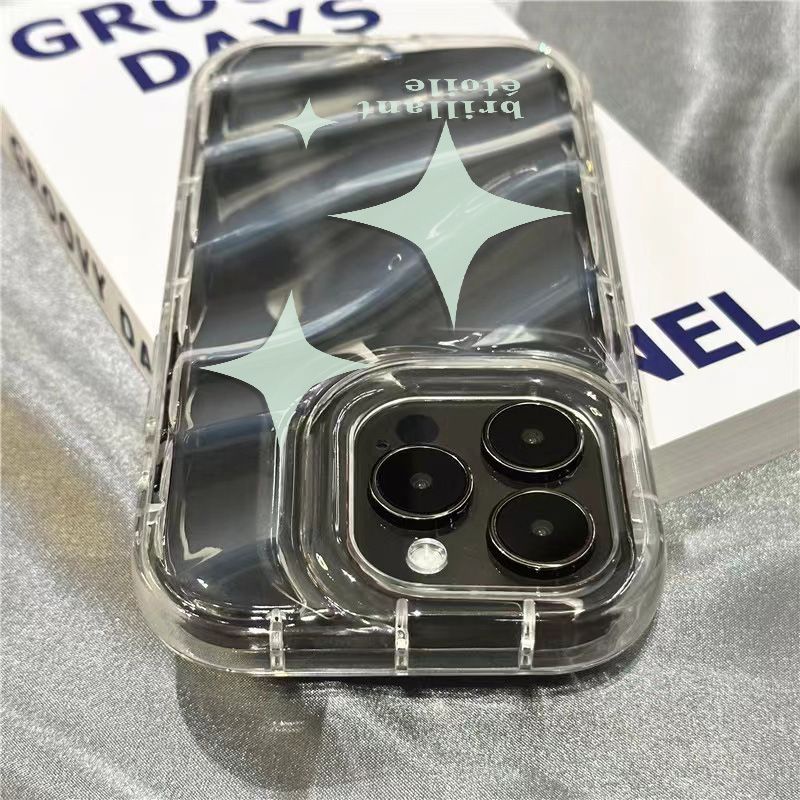 Ốp Điện Thoại Mềm Trong Suốt In Hình Ngôi Sao Trắng Dễ Thương Cho iPhone14promax 1312 / 11 7 / 8plus xr / sins LAO1