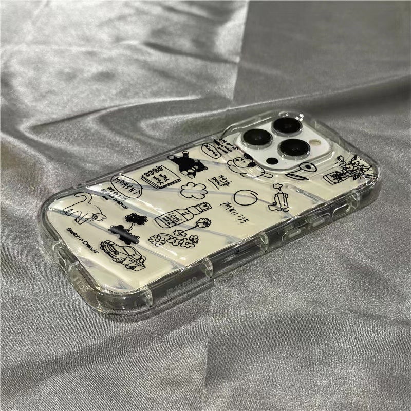 Ốp Điện Thoại Mềm Trong Suốt Họa Tiết Hoạt Hình Dễ Thương Cho Iphone 14Promax / 1312 / 7Plus Xr 11 / 8 UZ37