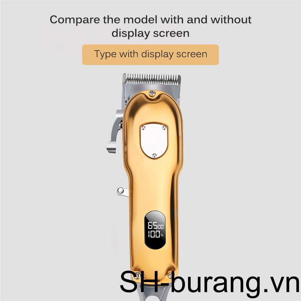 Tông Đơ Điện Bằng Kim Loại Có Thể Điều Chỉnh Tốc Độ Màn Hình LCD