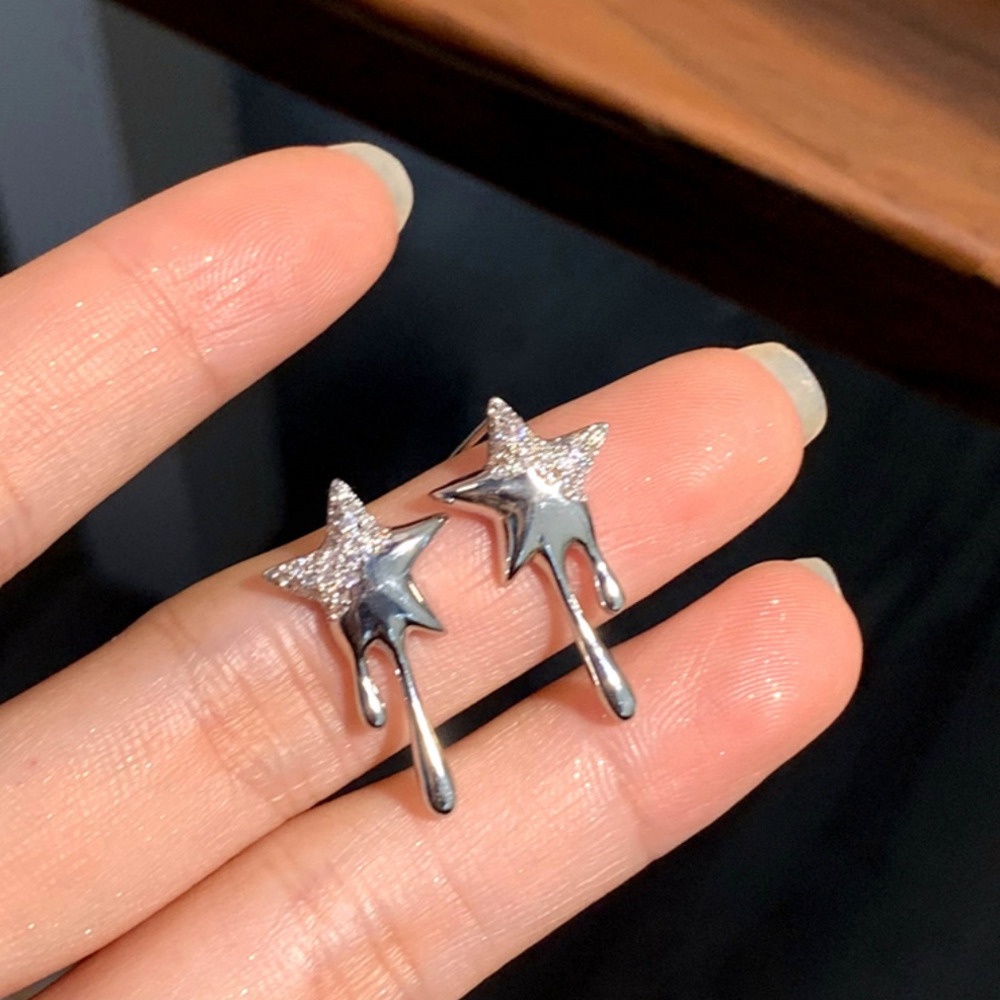 Khuyên Tai Hình Giọt Nước Đính Đá Thời Trang Cho Nữ