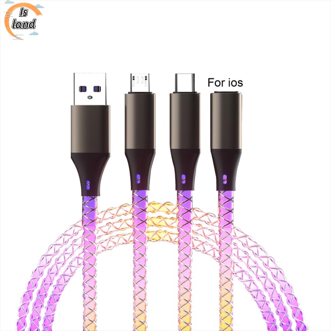 Dây Cáp Sạc Nhanh 66w RGB Cổng Micro Usb Type-c Dành Cho Iphone