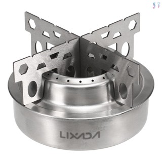 Lixada bếp cồn inox mini kèm giá đỡ tiện lợi