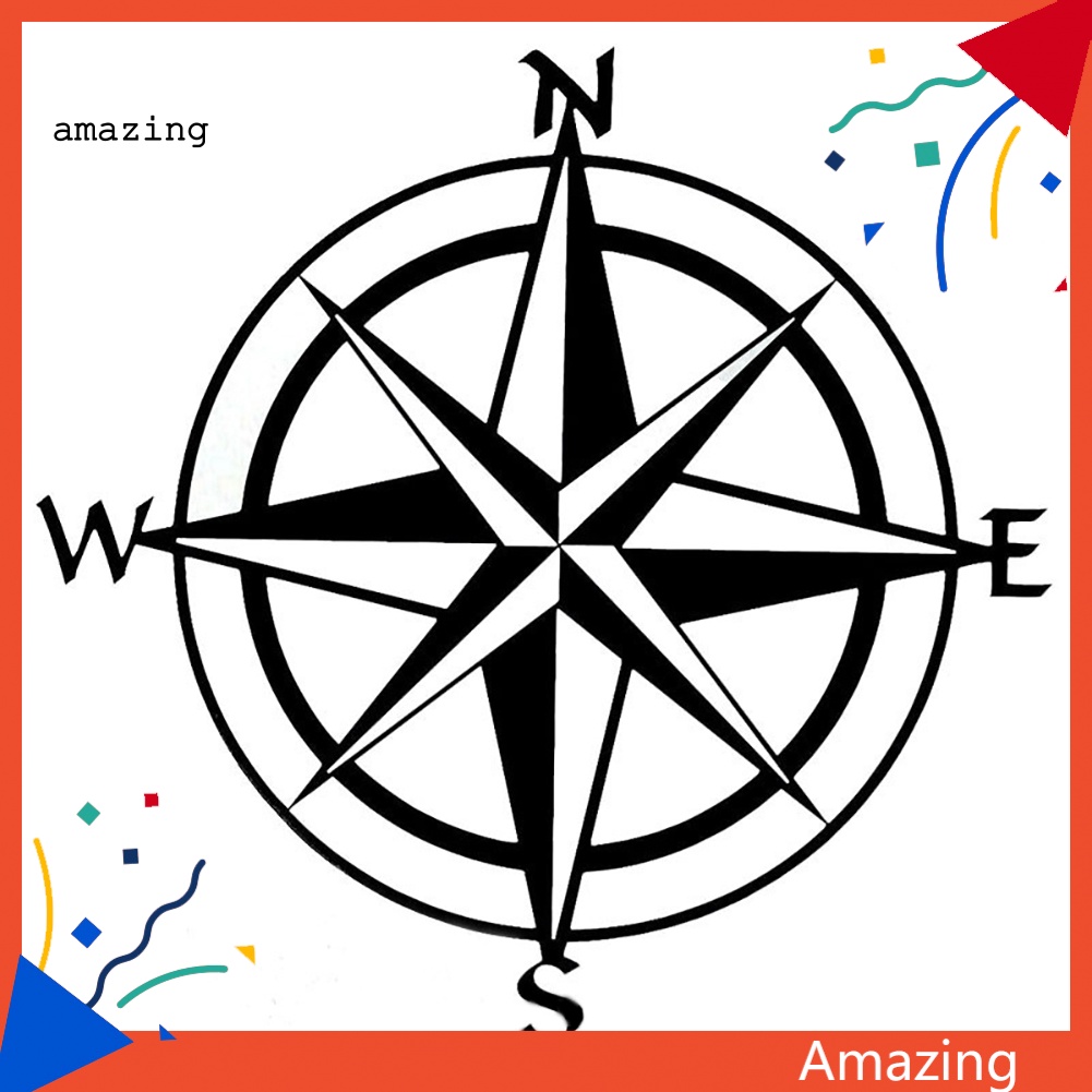 Đề Can Phản Quang Họa Tiết La Bàn Độc Đáo Trang Trí Cửa Sổ Xe Hơi Xe Tải