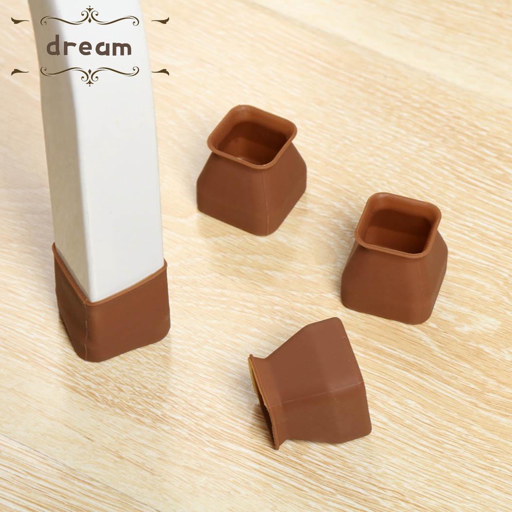【DREAMLIFE】Chair Foot Pad Pads Silicone Table Floor Protection 3.7*3.7*3cm BPA Free