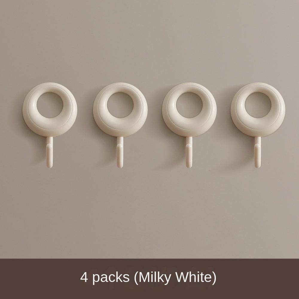 LONTIME Set 4 Móc Treo Quần Áo Mini Gắn Tường Nhà Tắm Bằng Viscose Mạnh Mới