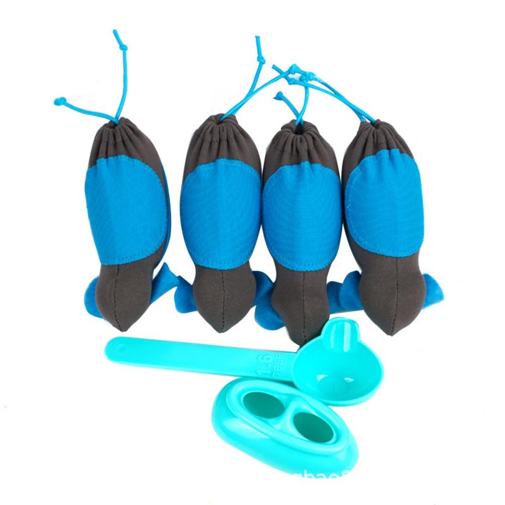 YIYU Bộ 5 Đồ Chơi Bắt Chuột Bằng Vải Màu Xanh Dương Cho Mèo Đi Săn