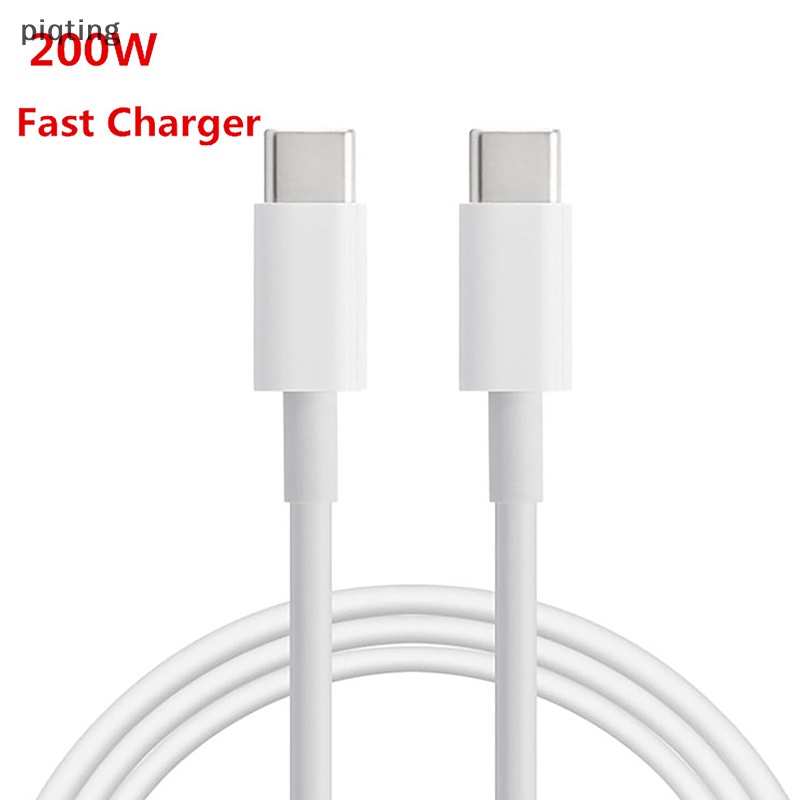 Dây Cáp Sạc Siêu Nhanh Piqt PD 200W 10A Cổng Type-C Sang Cổng Type C Dài 1m / 1.5m / 2m EN