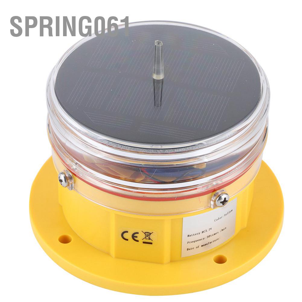 Spring061 Đèn năng lượng mặt trời LED chống nước IP68 Ship Marine Dock Sà lan An toàn Beacon nhấp nháy Ánh sáng 360 °