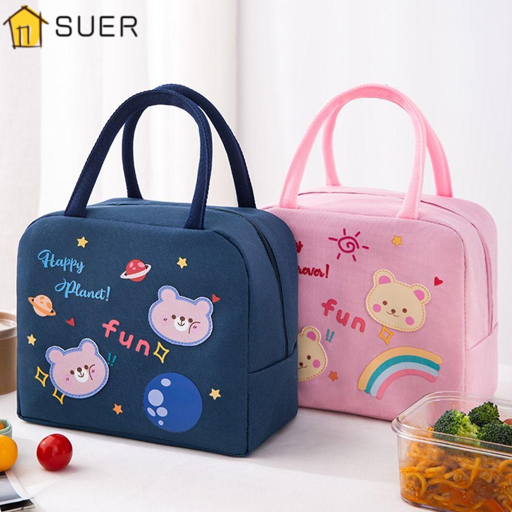 SUENIN Túi Giữ Nhiệt Họa Tiết Hoạt Hình Dễ Thương
