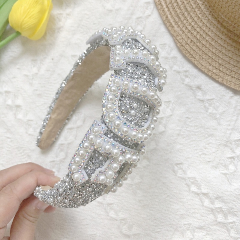 Flgo Băng Đô Đính Ngọc Trai Trắng In Chữ Thanh Lịch Sáng Bóng Cho Cô Dâu Trong Ngày Cưới