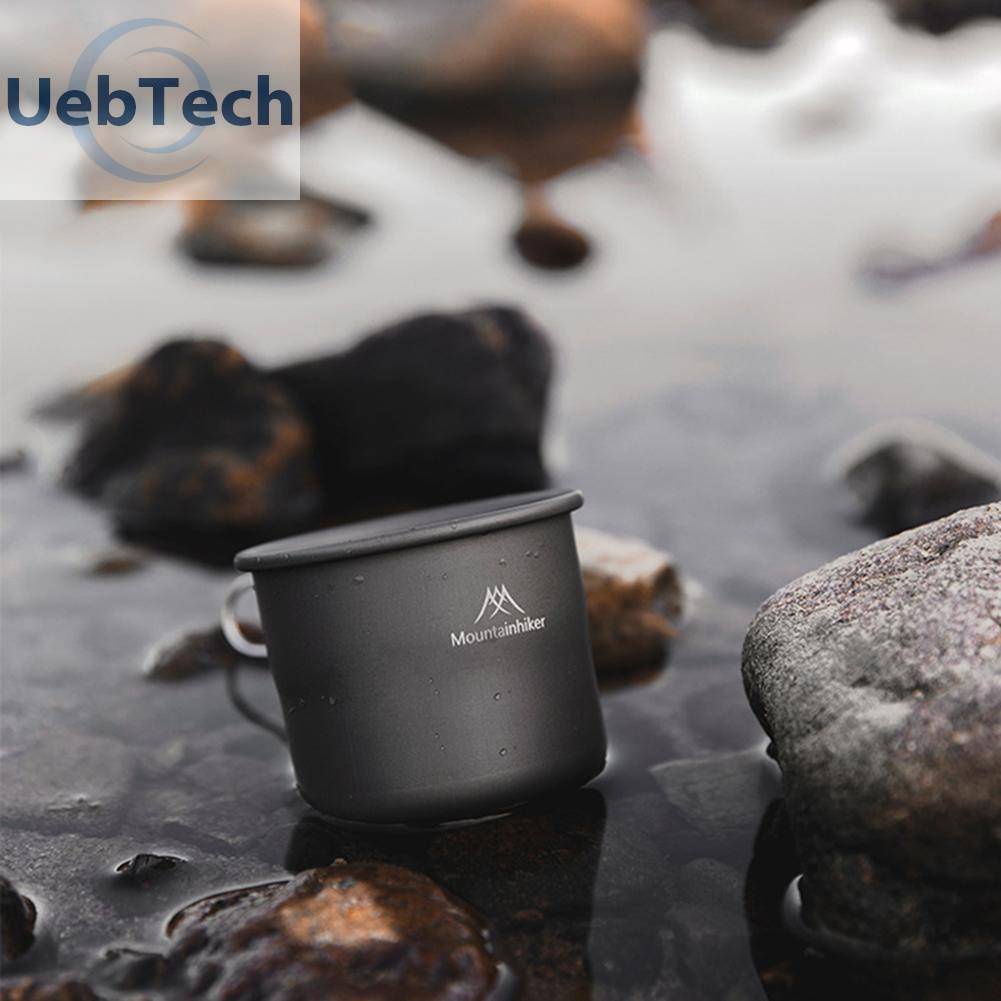 Cốc Uống Nước Cắm Trại Có Tay Cầm Có Thể Gấp Gọn Tiện Dụng