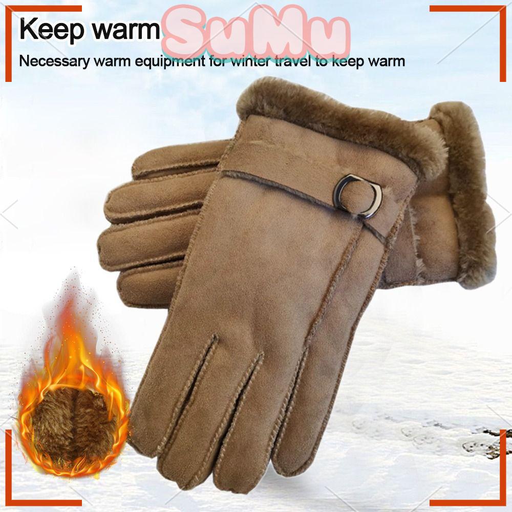 SUMU Găng Tay Thể Thao Lông Cừu Ấm Áp Hợp Thời Trang Cho Nữ