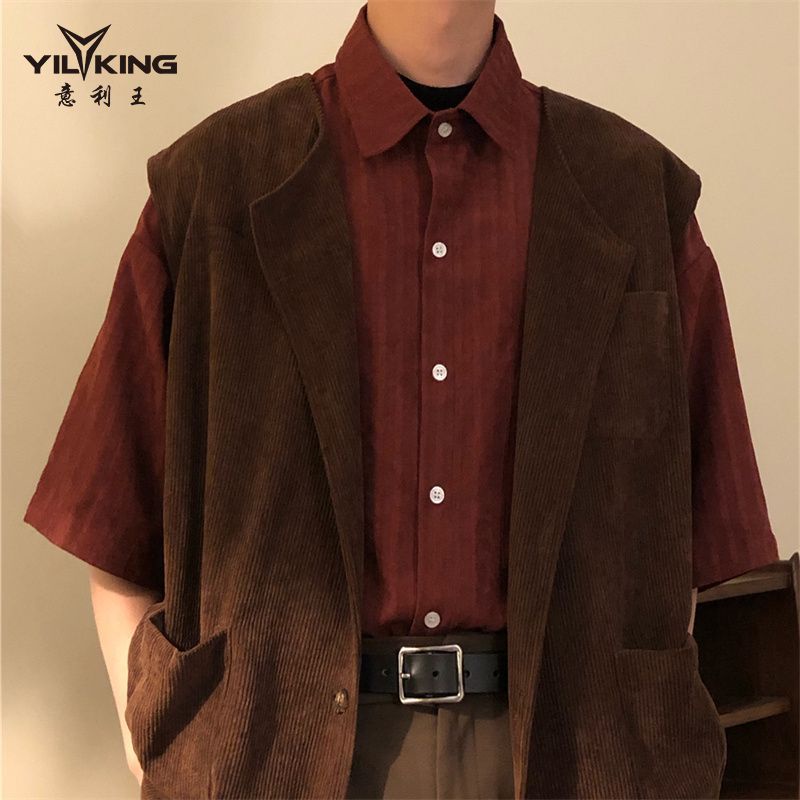 Áo Sơ Mi Thể Thao Tay Ngắn Phong Cách Hong Kong Thời Trang Mùa Hè Mới 2023