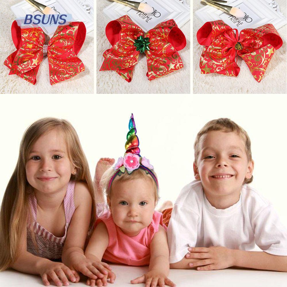 BSUNS Băng Đô Cài Tóc Hình Sừng Kỳ Lân Màu Cầu Vồng Xinh Xắn