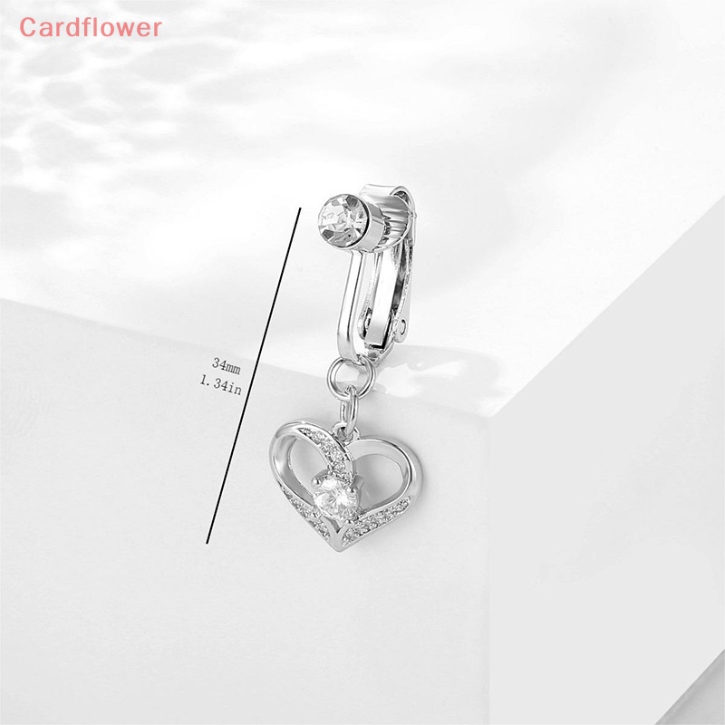 < Cardflower > Khuyên Xỏ Rốn / Rốn / Rốn / Rốn Đính Pha Lê Giả Hình Bướm / Mặt Trăng Mới