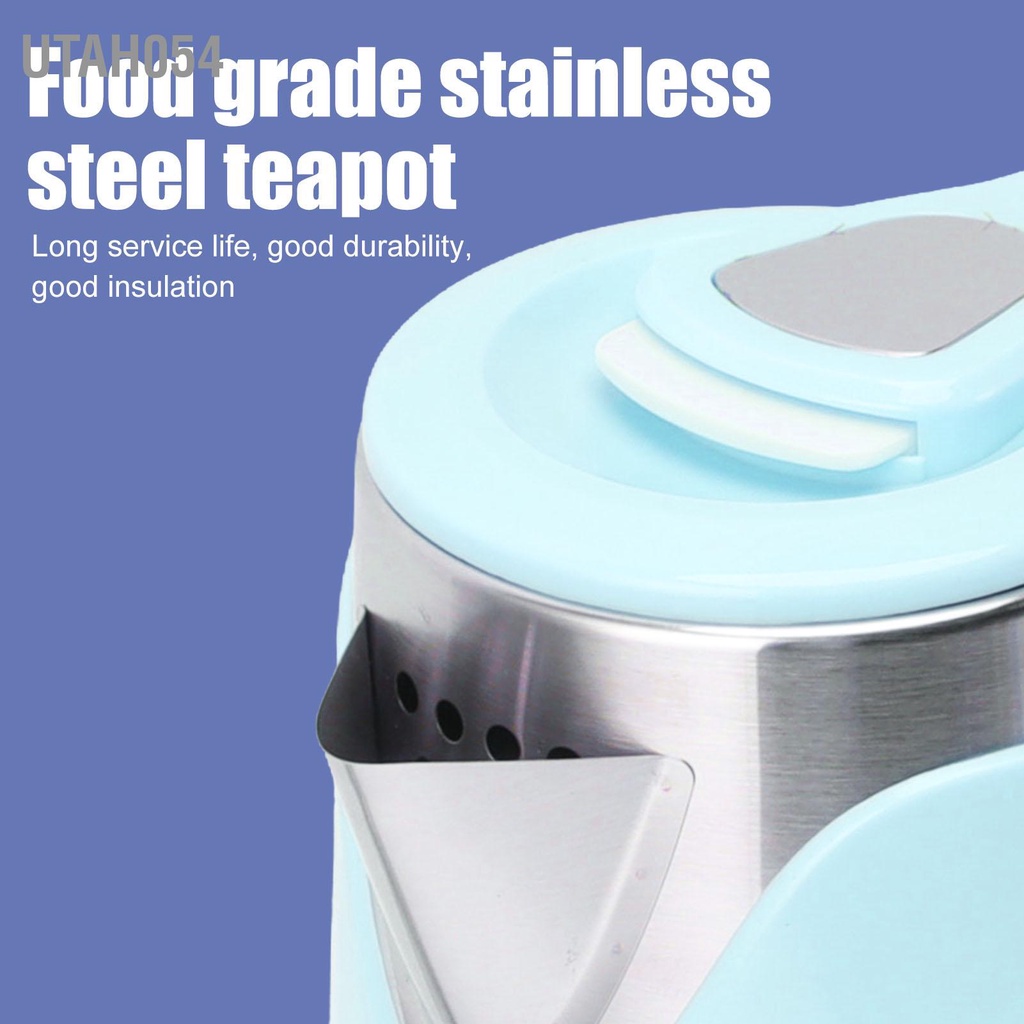 Utah054 Ấm Siêu Tốc Điện 2000W Thép Không Gỉ 2 Lớp Đun Nước Có Khô Bảo Vệ 2L Phích Cắm UK 220V