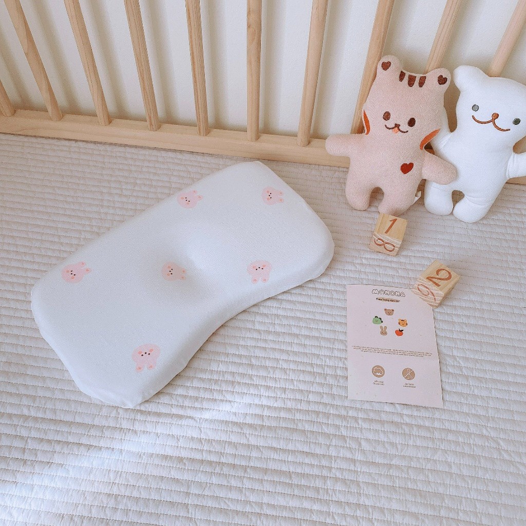 Gối cao su lõm đầu Monona cho bé sơ sinh