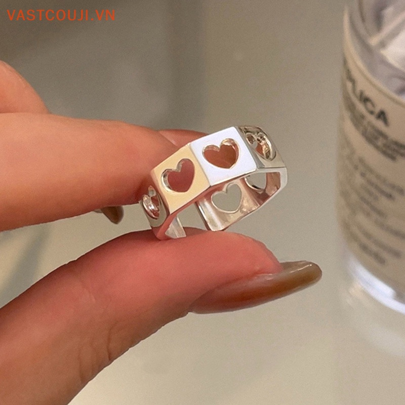 Nhẫn Hở Hình Trái Tim Thiết Kế Đơn Giản Thời Trang Cho Nữ