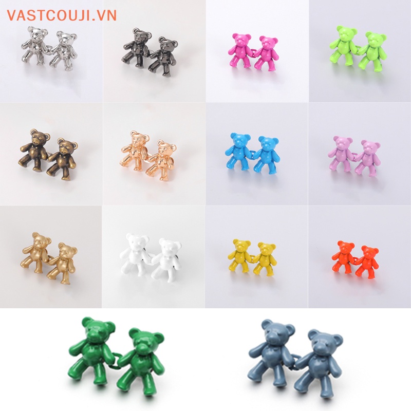 Khóa Cài Hình Gấu 1D Bằng Jean Dễ Điều Chỉnh