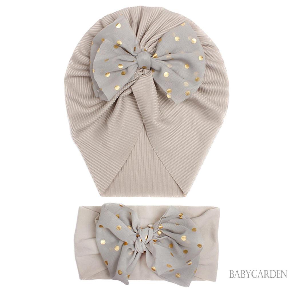 Mũ Beanie Thắt Nơ Đính Kim Sa Lấp Lánh Dễ Thương Cho Bé 0-2 Tuổi