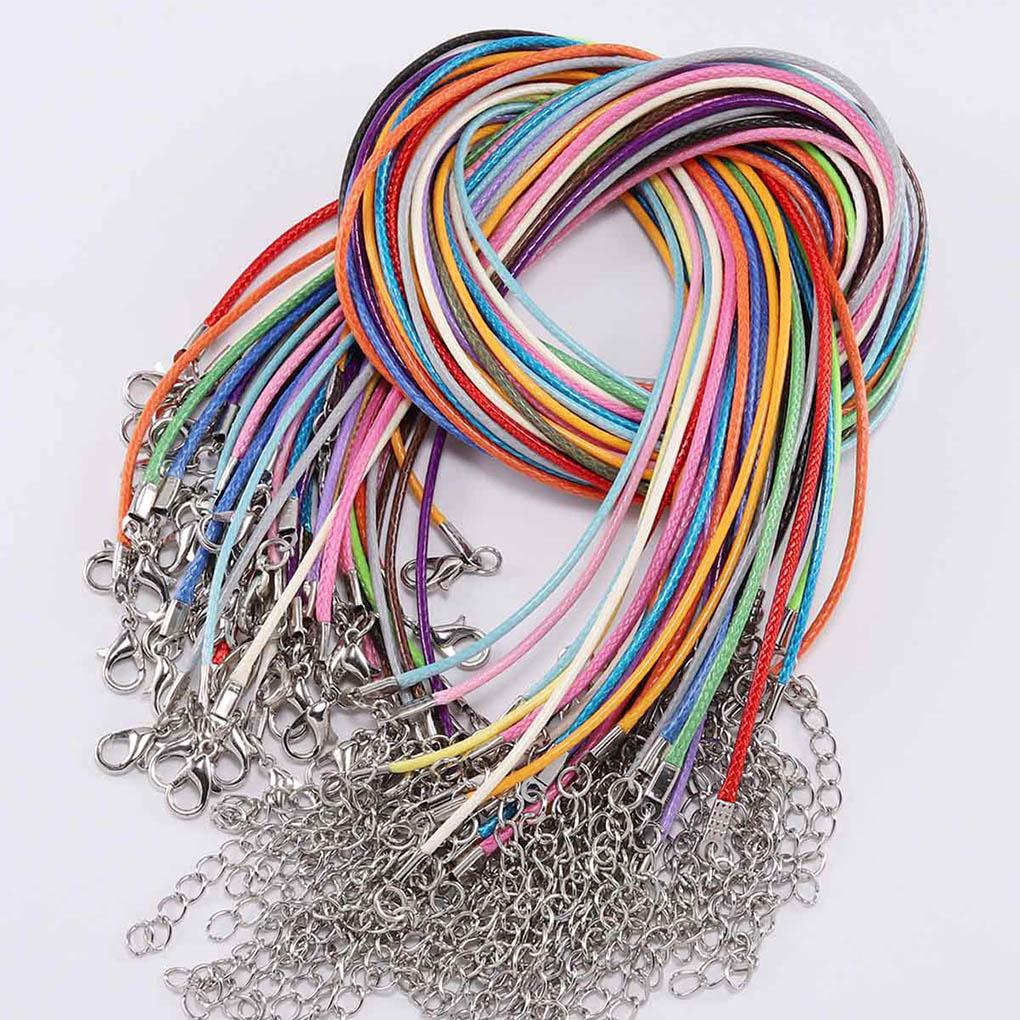 Set 100 Dây Cotton Sáp Làm Trang Sức Màu Sắc Ngẫu Nhiên