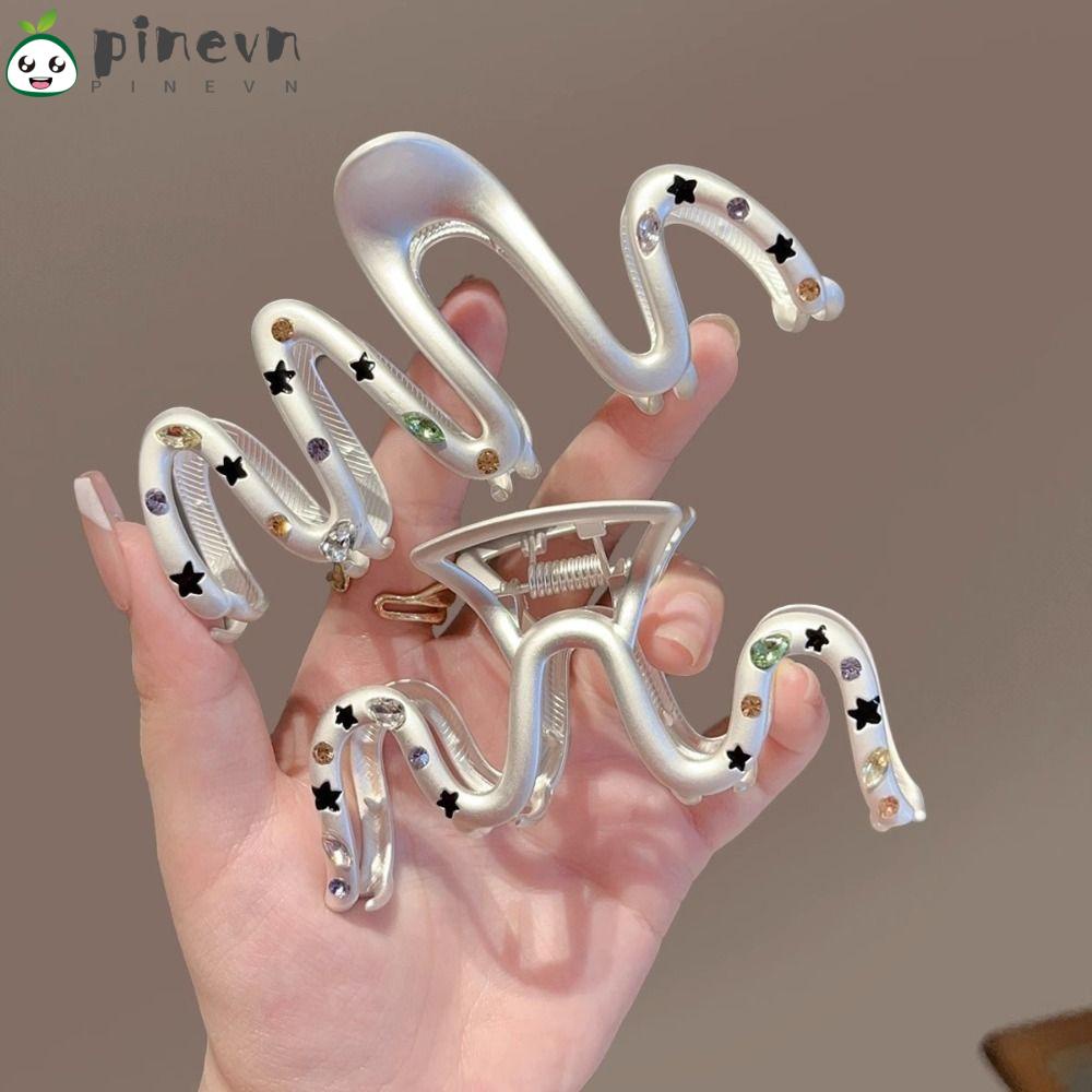 PINEVN Kẹp Tóc Hình Ngôi Sao Nhiều Màu Sắc Bằng Kim Loại Dành Cho Nữ