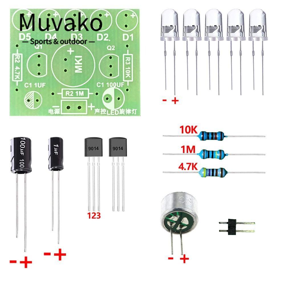 MUVAKO Bộ Bảng Mạch Điều Khiển Đèn LED Bằng abs Màu Xanh Lá Kèm Phụ Kiện Cho Thợ Hàn