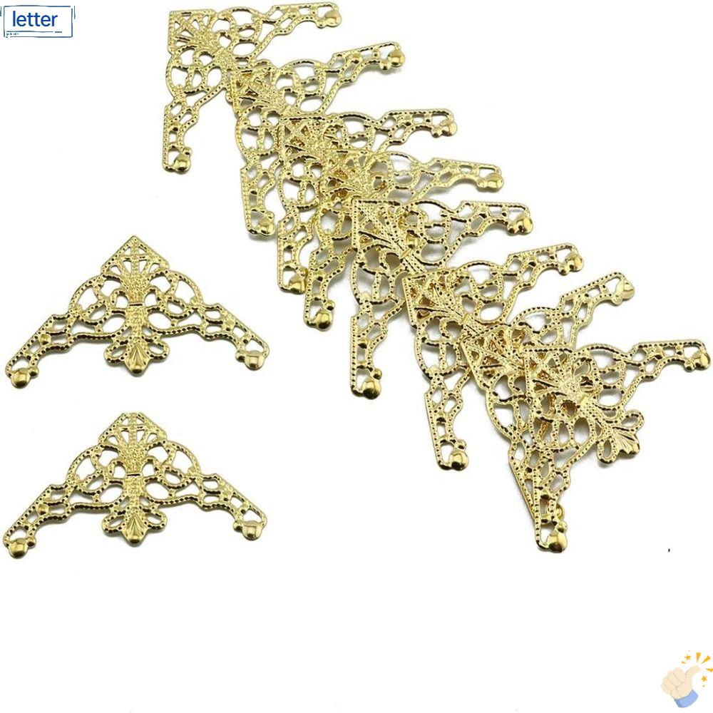 LET Phụ Kiện Trang Trí Góc Bàn Làm Việc Bằng Kim Loại Màu Vàng Phong Cách Cổ Điển