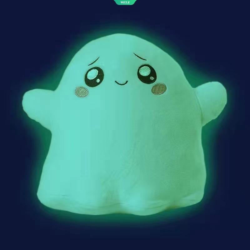 Phim hoạt hình dễ thương nhồi bông đồ chơi Glowing Ghost Box Fox Rocky Thicc Shark Galaxy Robot Glowing Plush Doll Giáng sinh Valentine Quà tặng sinh nhật