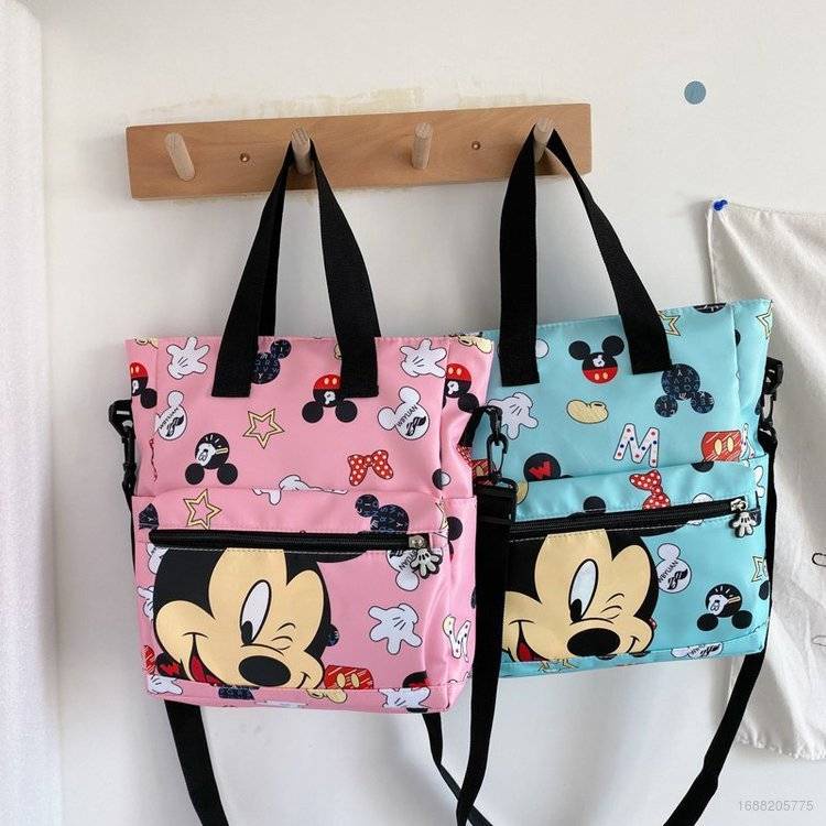 DISNEY Túi Xách Đeo Vai Cỡ Lớn In Hình Chuột Mickey Minnie Dễ Thương