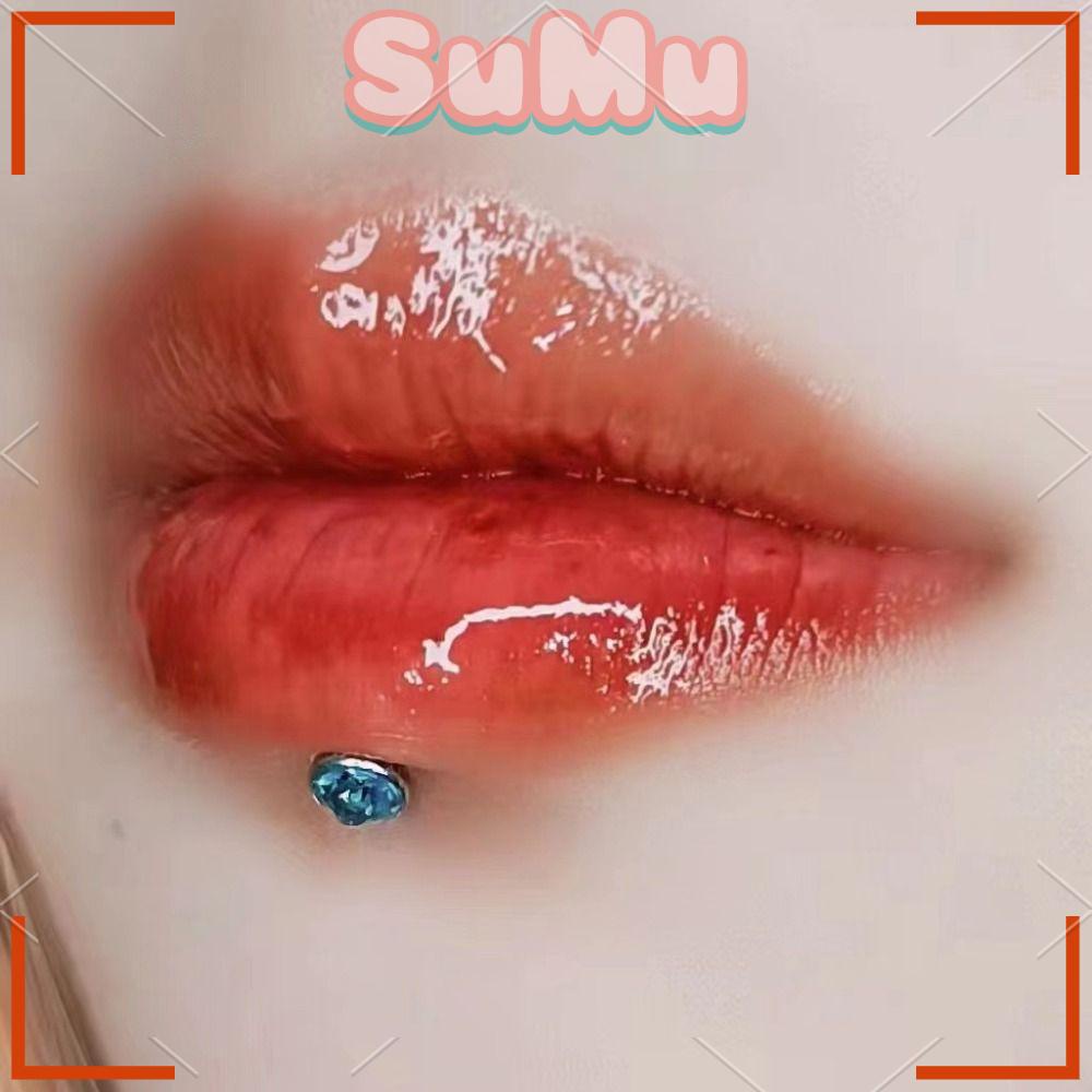 SUMU Bộ Khuyên Xỏ Môi Đính Đá Kim Cương Bằng Thép Không Gỉ Hàng Mới Dành Cho Nam Và Nữ