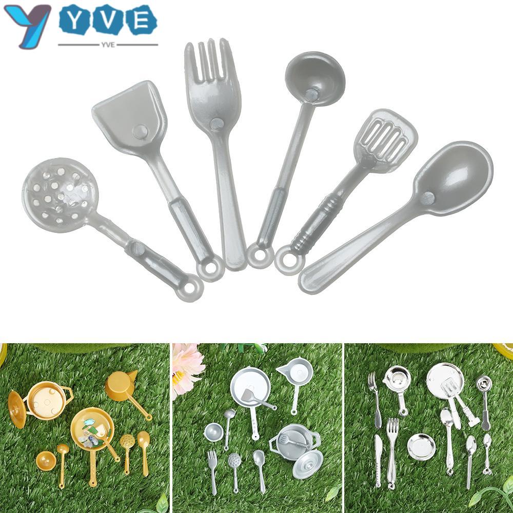 YVE Set 10 / 11 Dụng Cụ Nấu Ăn Thu Nhỏ Tỉ Lệ 1: 12
